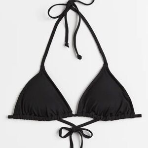 H&M Black Bikini Set Size S NWOT Two Piece Swimsuit Never Worn Vacation Swim